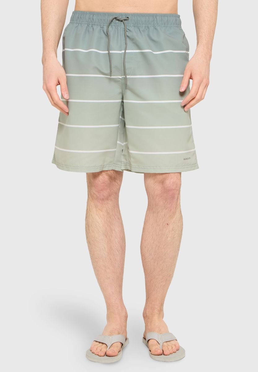 Gestreifte Badeshorts mit Ombré-Effekt