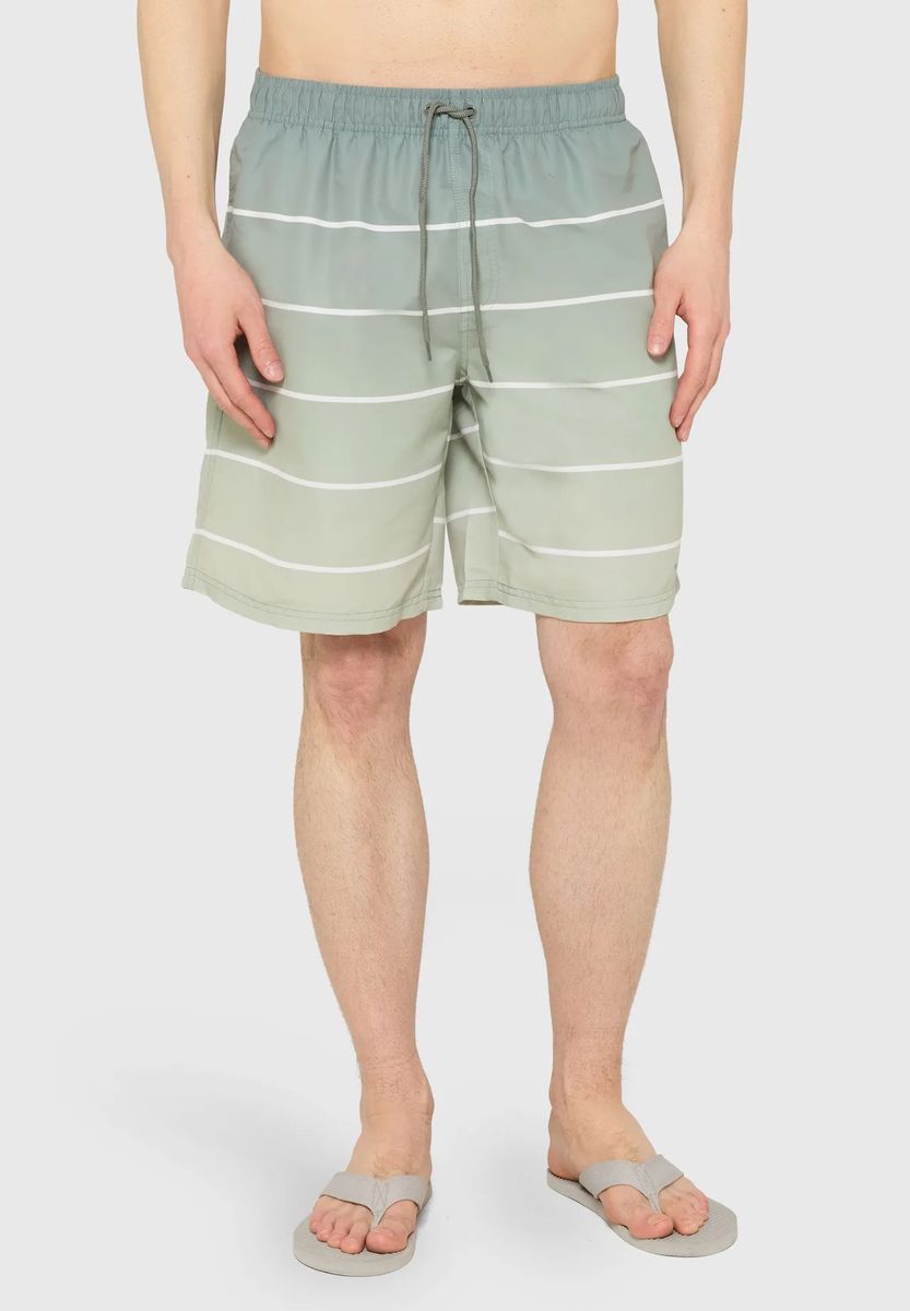 Gestreifte Badeshorts mit Ombré-Effekt