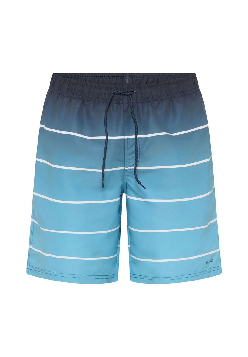 Gestreifte Ombre-Boardshorts mit Tunnelzug