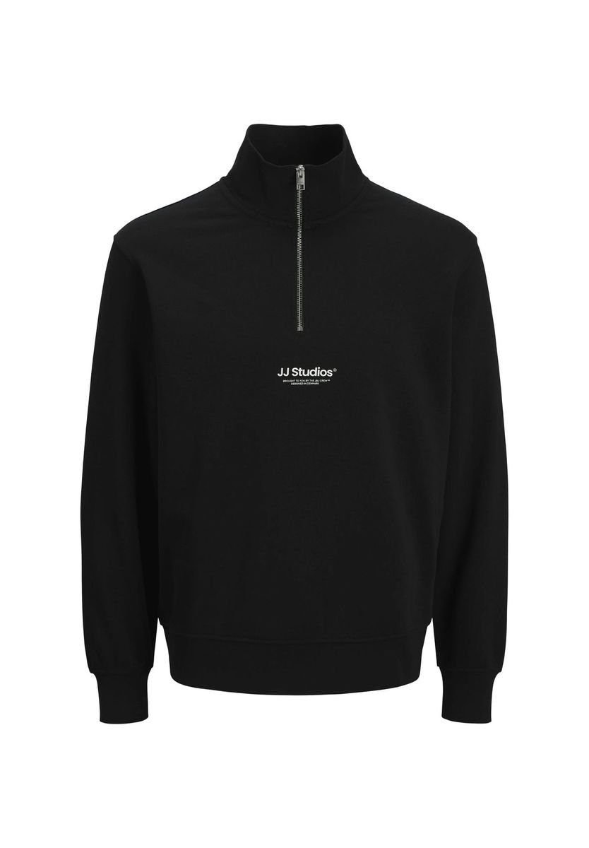 Sweatshirt mit Viertelreißverschluss und Stehkragen