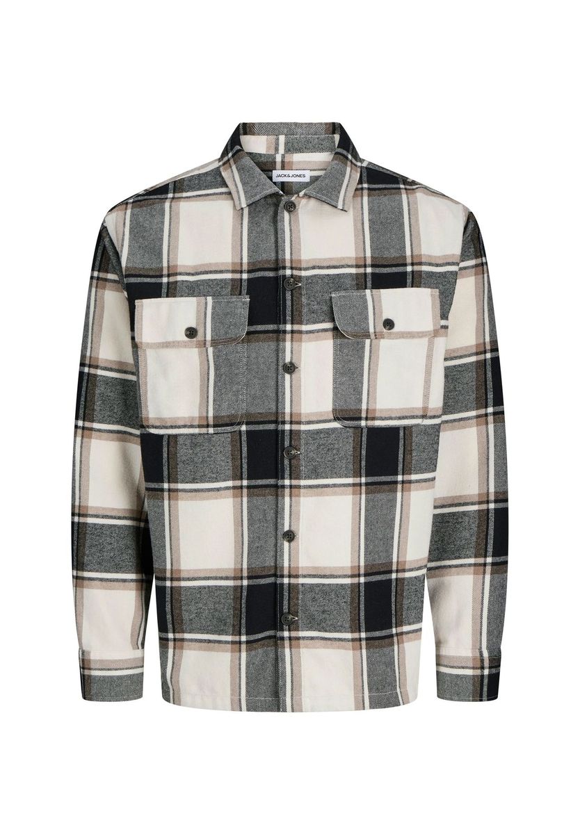 ORIGINALS by JACK & JONES Hemdjacke Charge, Langarm, Kent, Herren, beige|schwarz, L