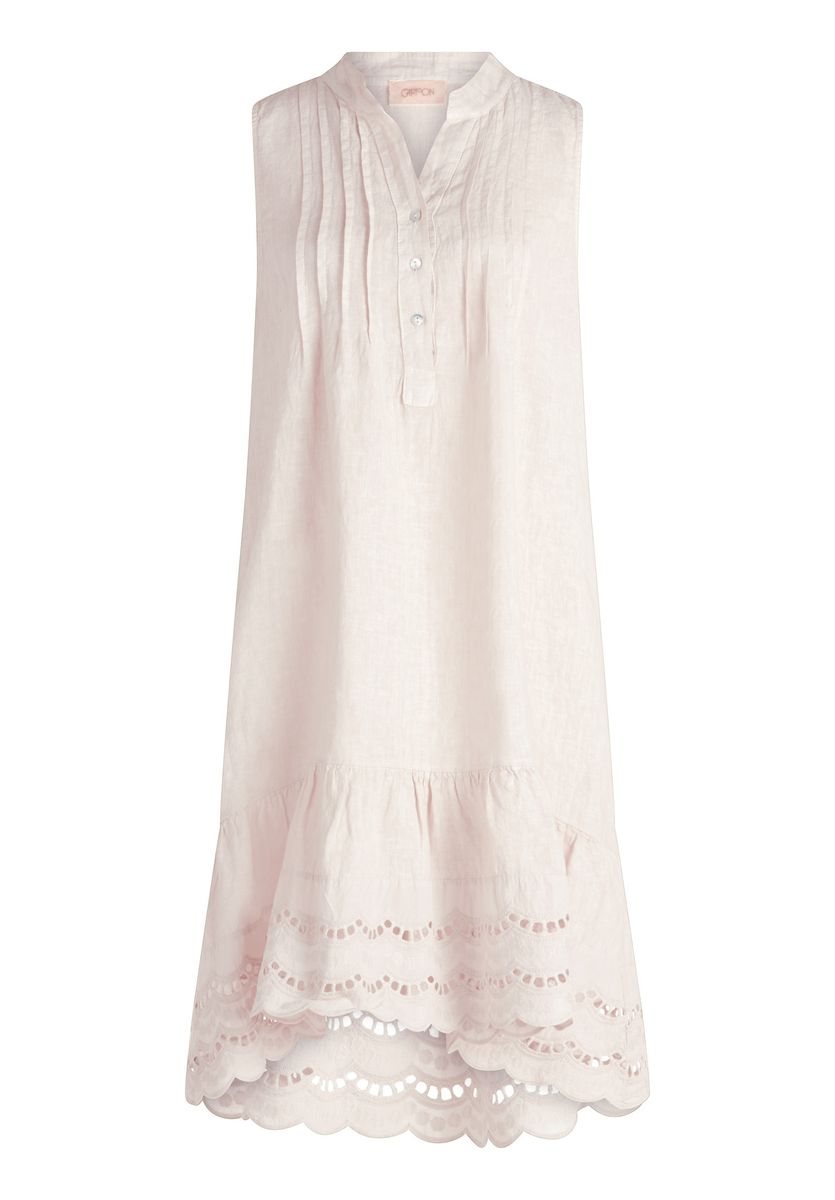 Leinen-Blusenkleid mit Stickerei