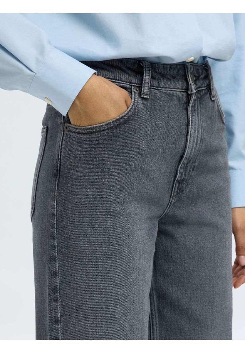 Damen High-Waist Wide-Leg Jeans
