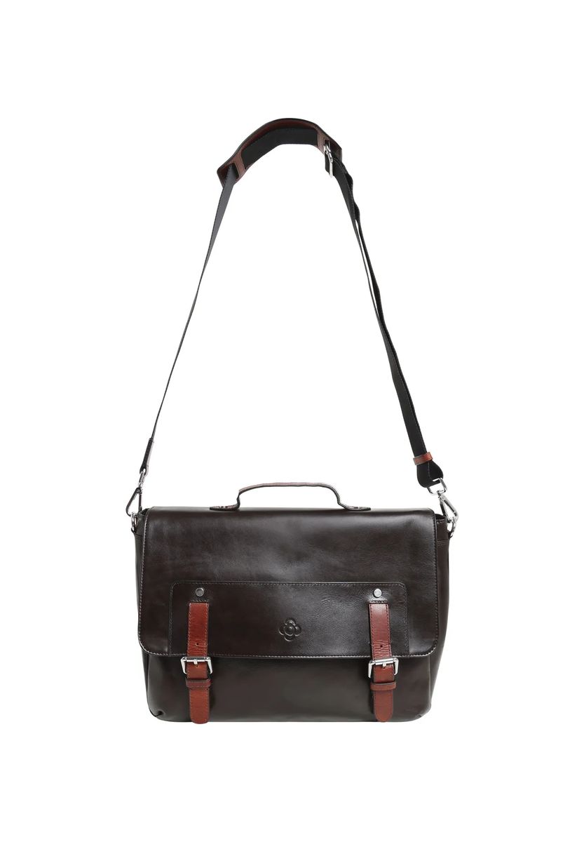 Klassische Leder-Messenger-Aktentasche