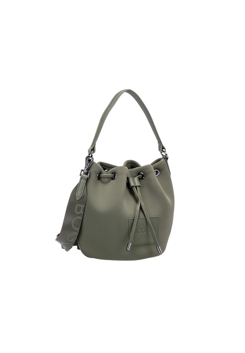 Moderne Beuteltasche mit Logo-Riemen