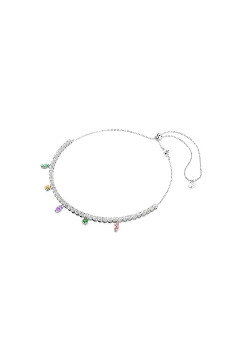 Eleganter Tennis-Choker mit bunten Kristallen