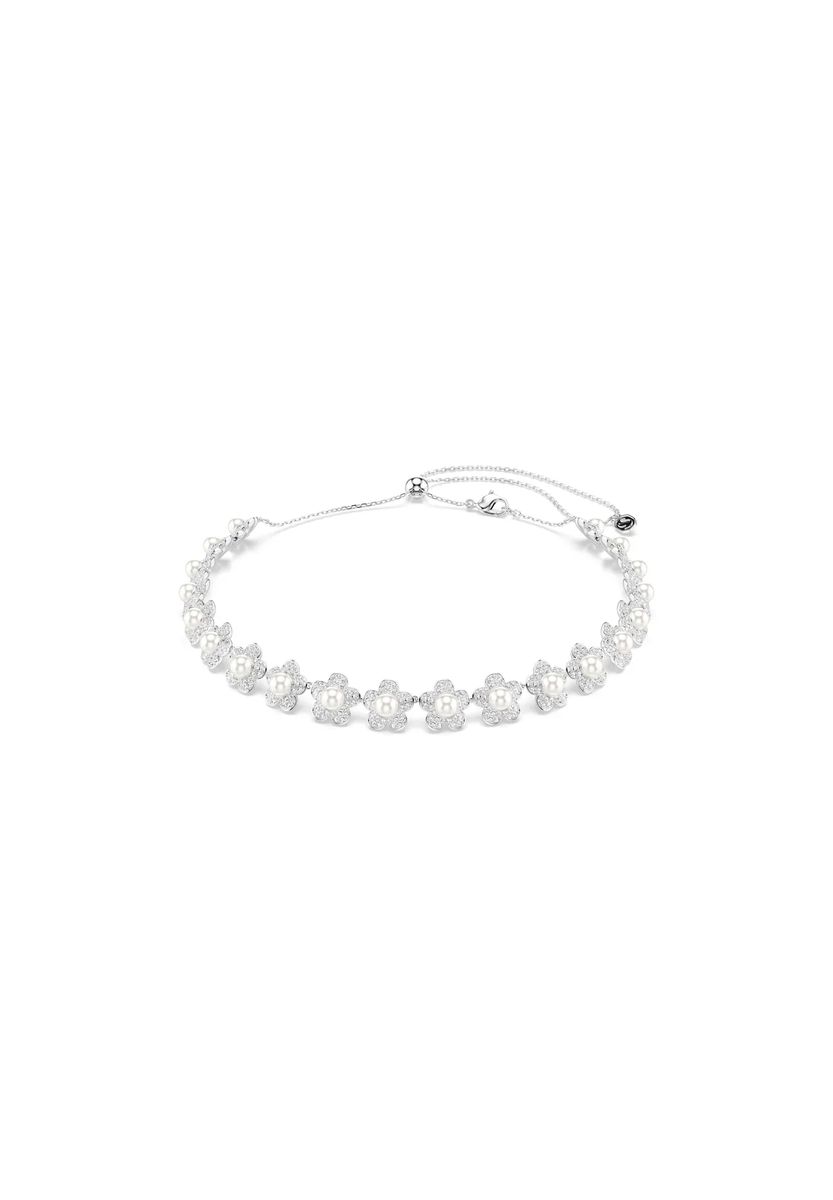 Florale Perlen-Choker-Halskette