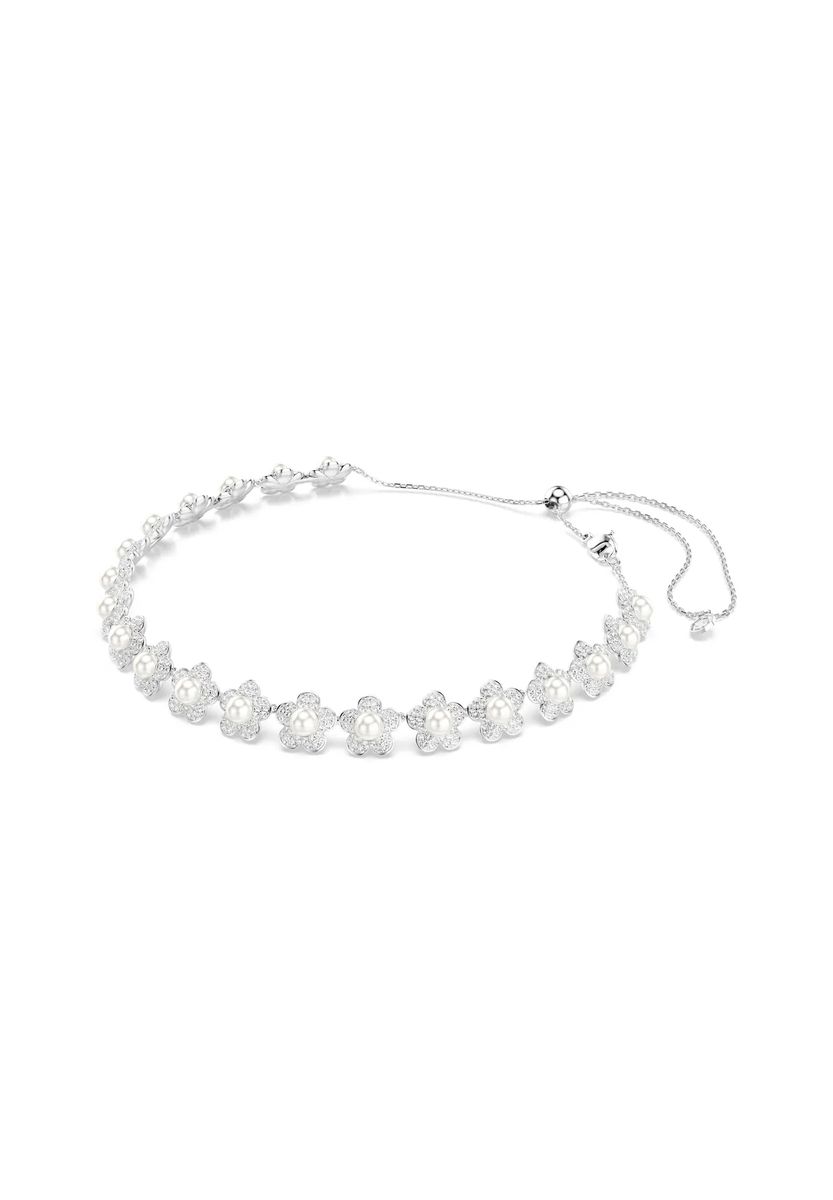 Florale Perlen-Choker-Halskette