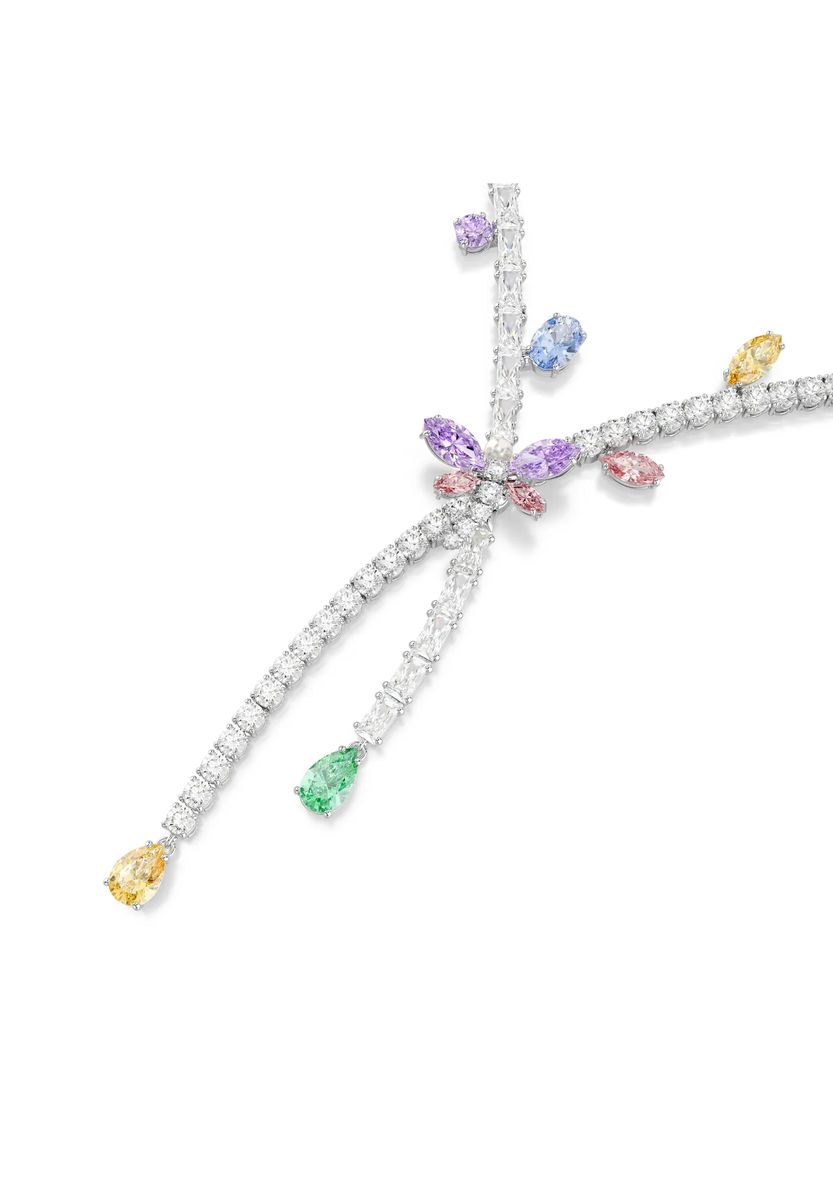 Elegante Libellen-Lariat-Kette mit Zirkonia