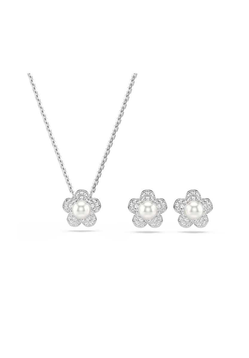 Funkelndes Florales Perlen-Schmuckset