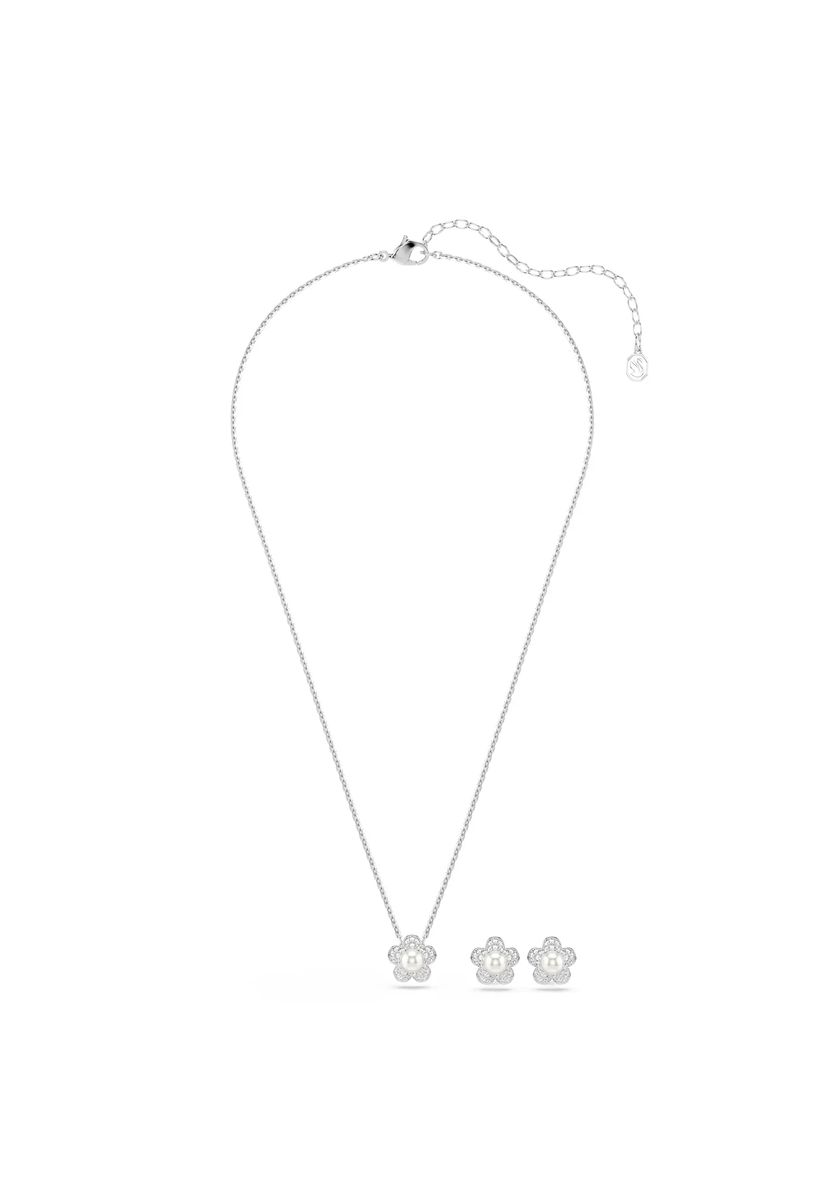 Funkelndes Florales Perlen-Schmuckset