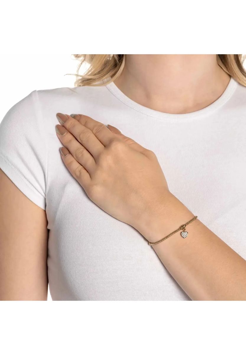 Perlenarmband mit Herzanhänger