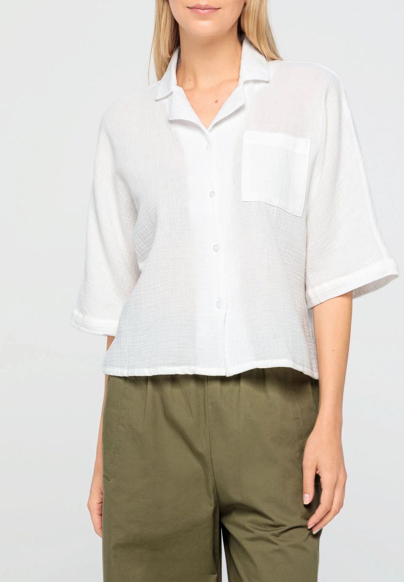 Locker geschnittenes Kurzarmhemd