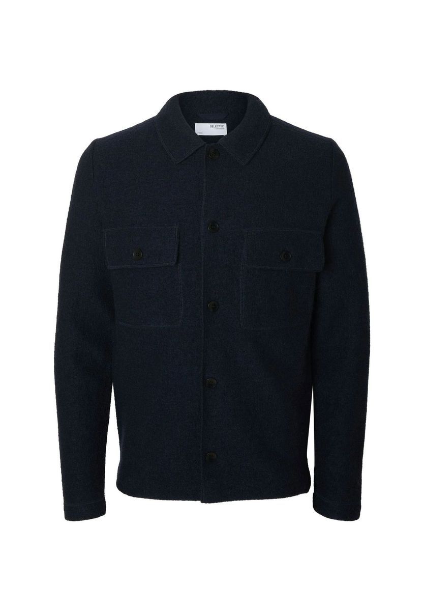 Klassische Hemdjacke aus Wollmischung