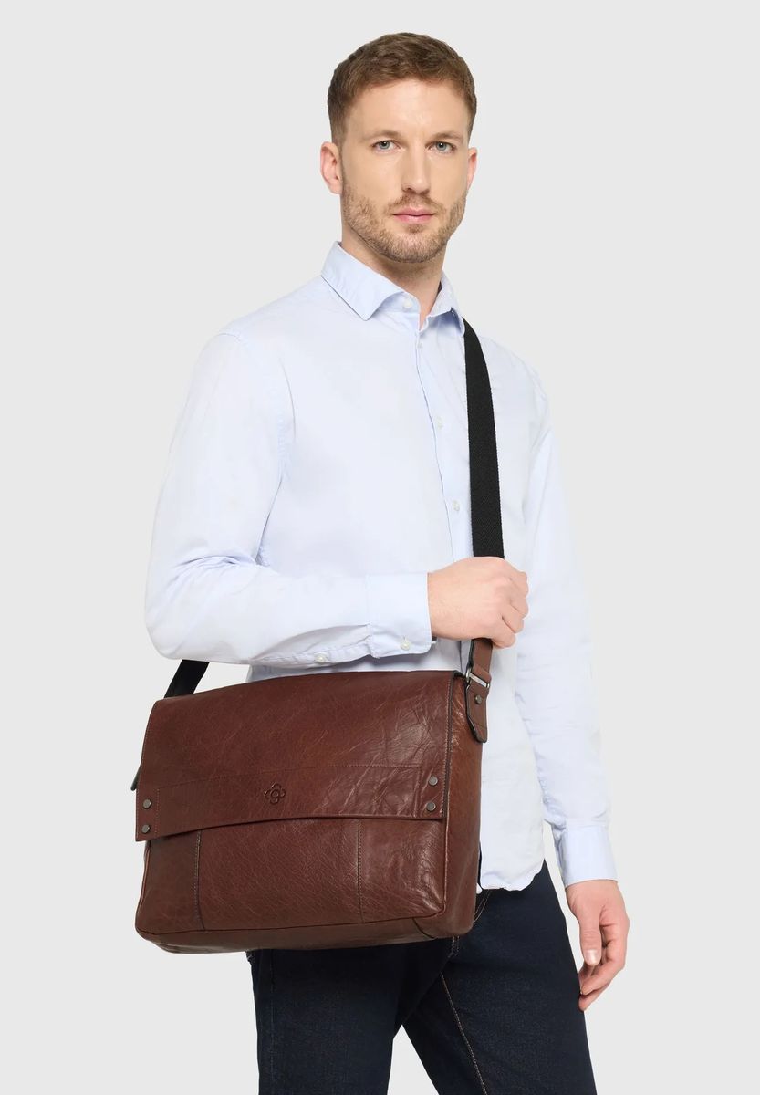 Messenger-Tasche aus gealtertem Leder