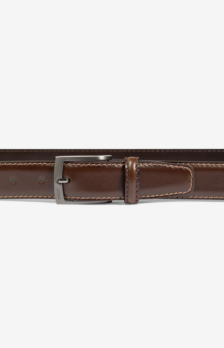 Joop! Brauner Ledergürtel mit Metallschnalle und Logo