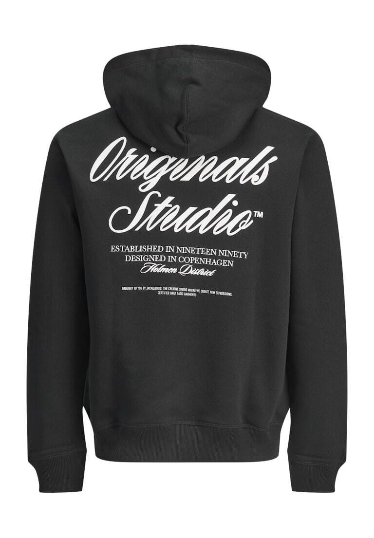 ORIGINALS by JACK & JONES Hoodie, Kängurutasche, für Herren, schwarz, L