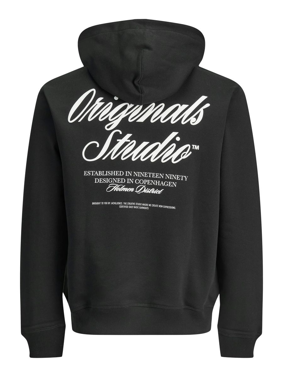 Hoodie mit Schreibschrift-Grafik und lockerem Schnitt