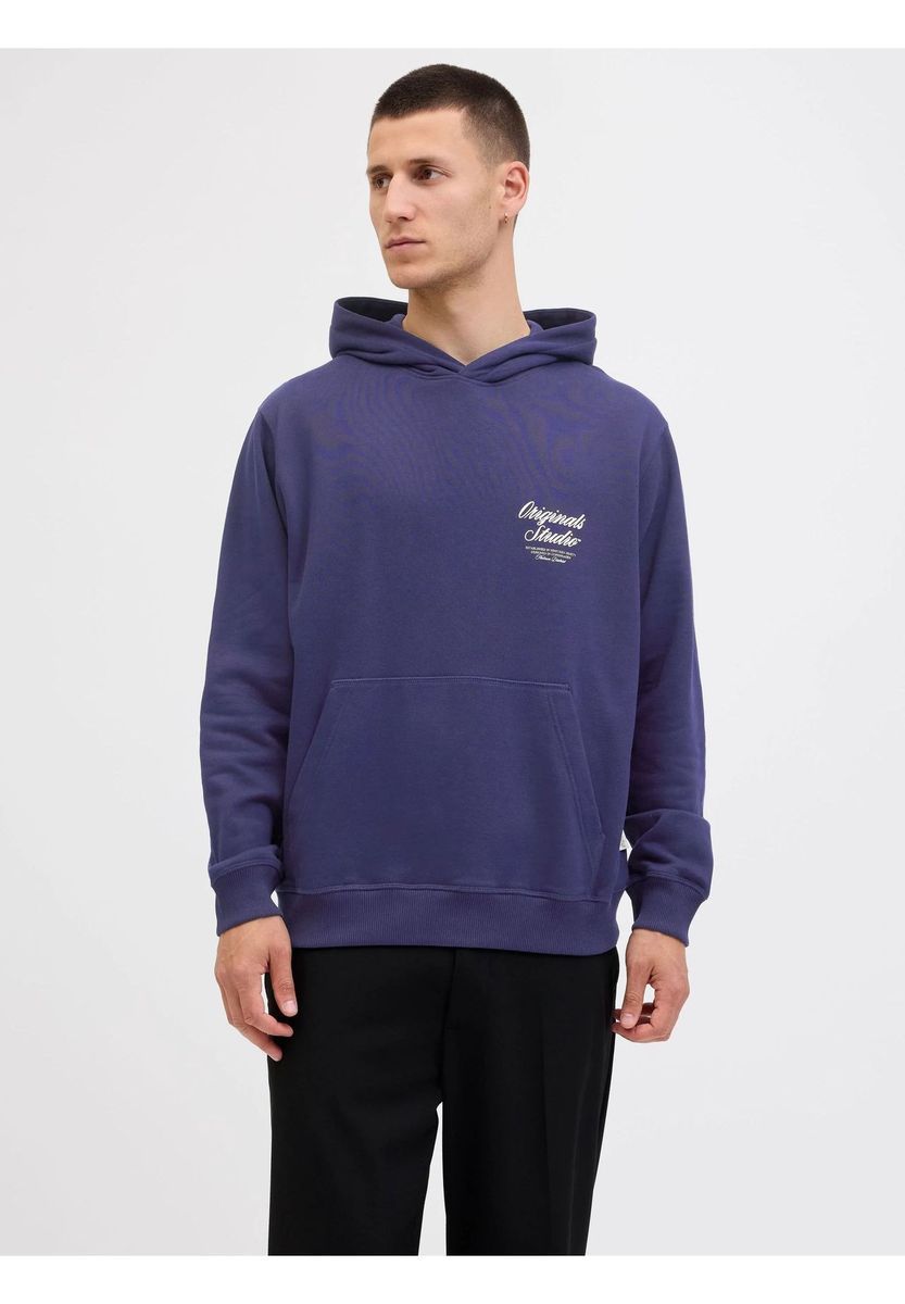 ORIGINALS by JACK & JONES Hoodie, Kängurutasche, für Herren, blau, L