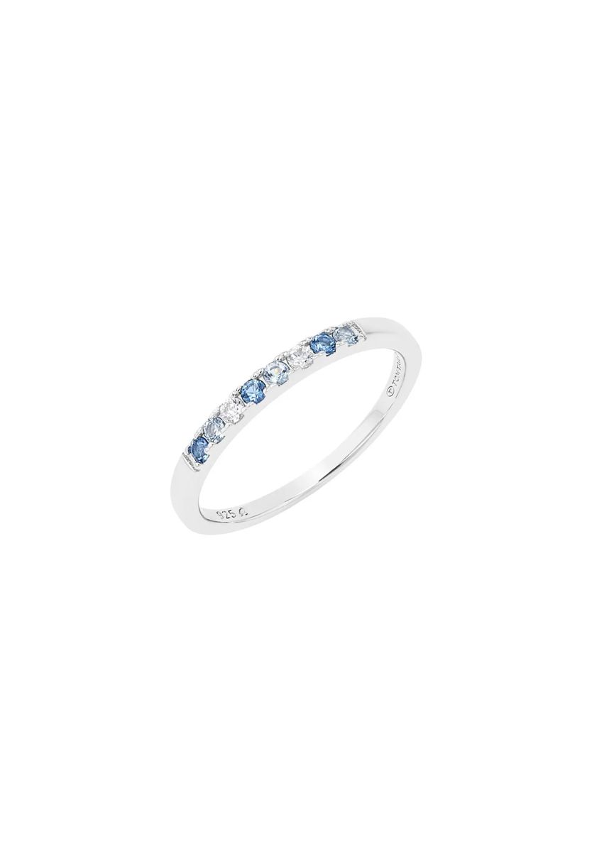 Ring mit blauen und klaren Zirkonia