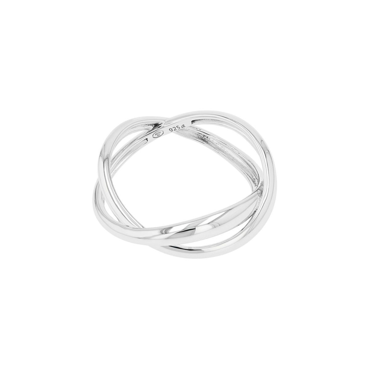 Überkreuzter Bandring aus Sterlingsilber