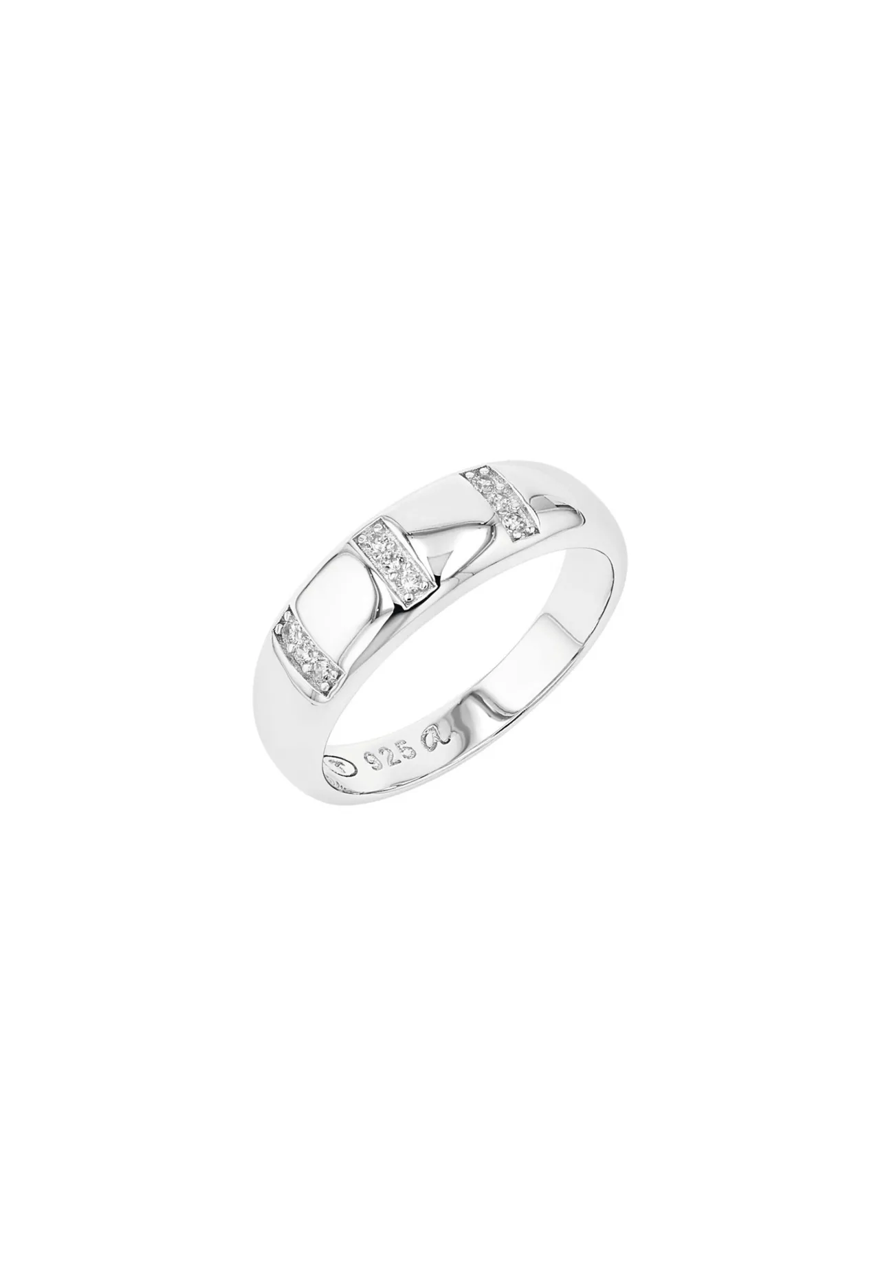 Eleganter Silberring mit Zirkonia