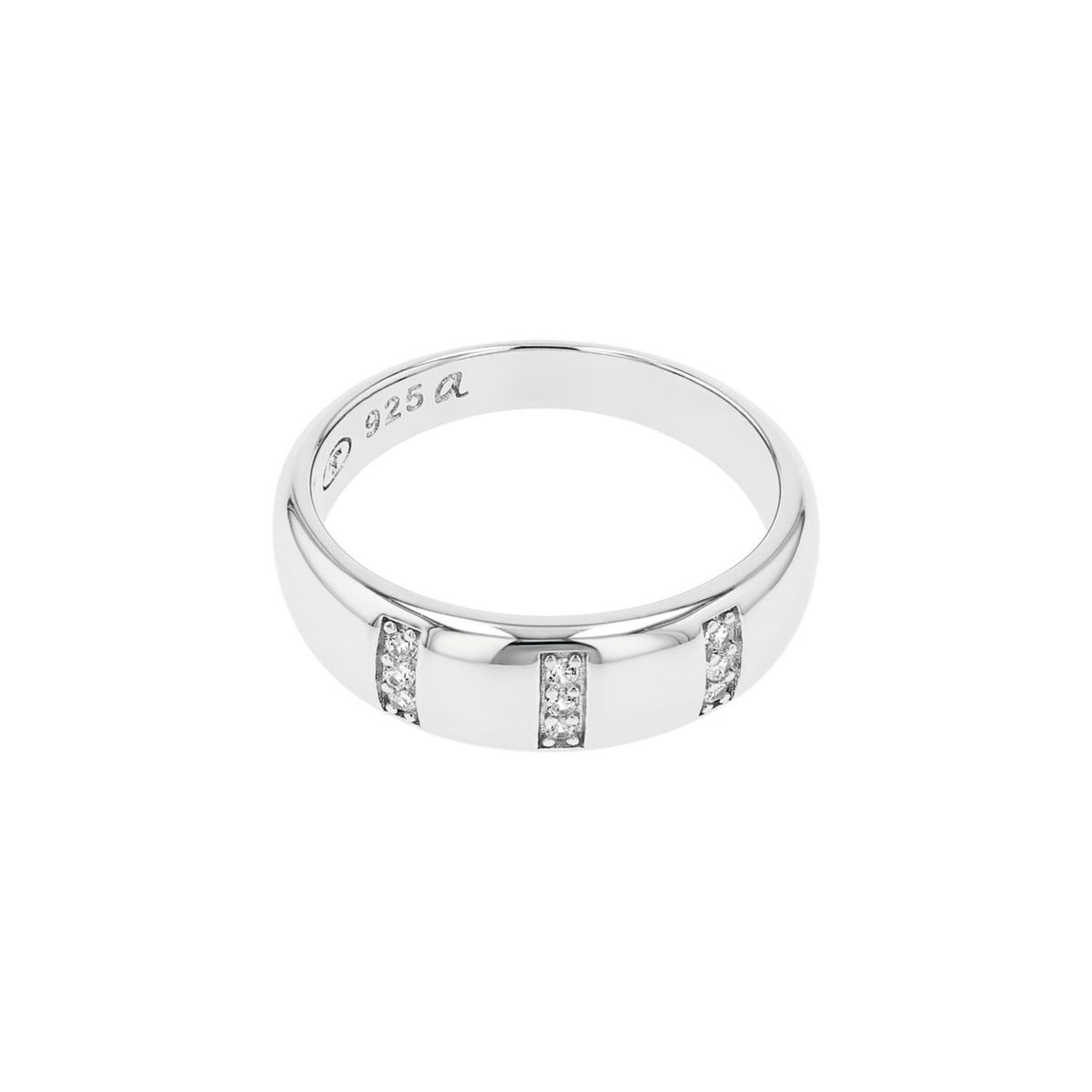 Eleganter Silberring mit Zirkonia