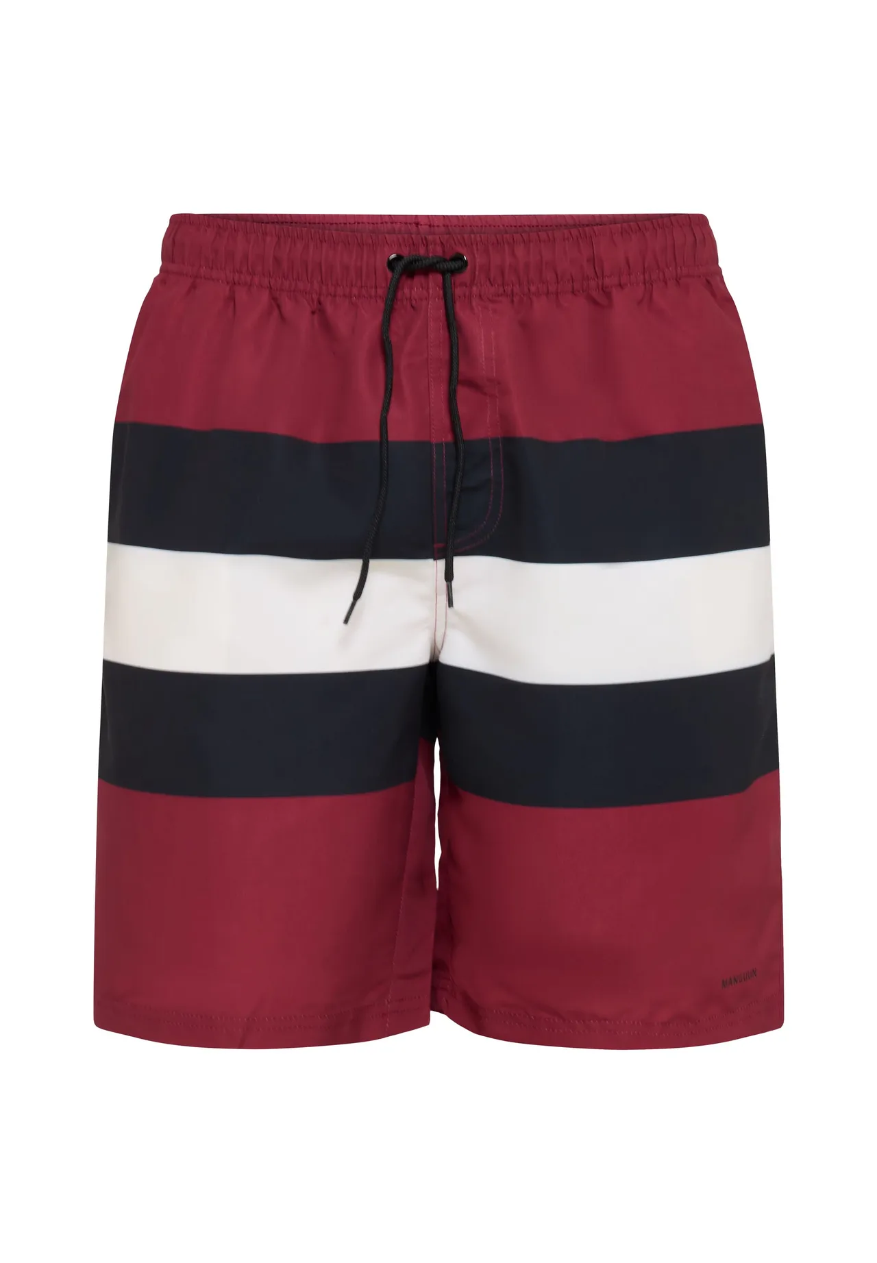 Gestreifte Badeshorts im Farbblock-Design