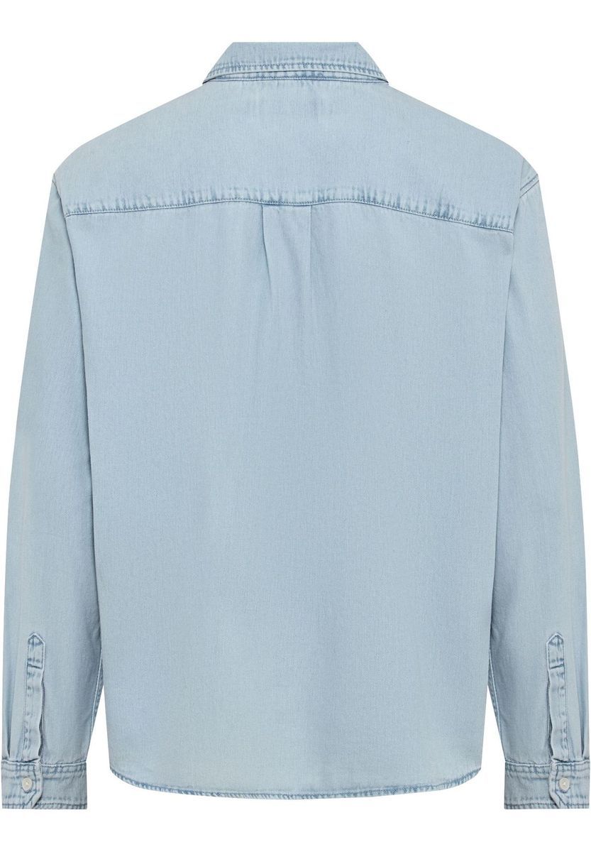 Hellblaues Denim Langarmhemd