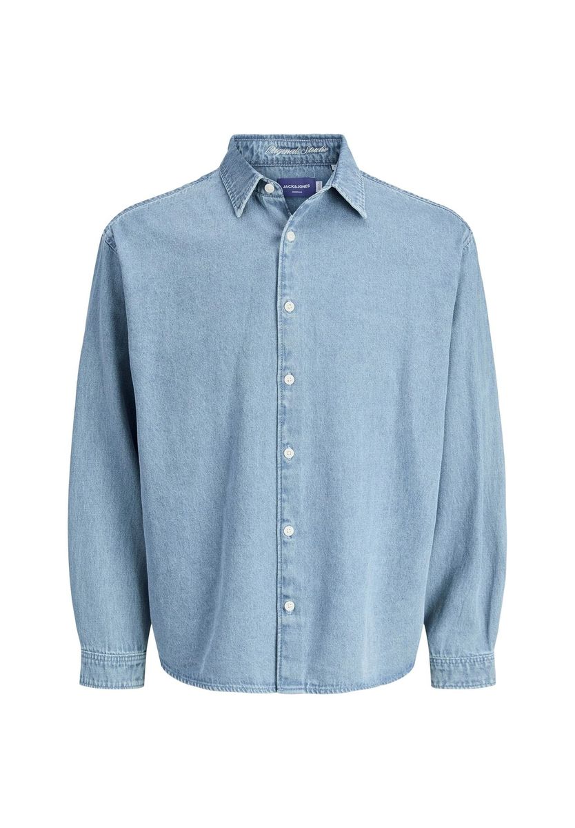 ORIGINALS by JACK & JONES Jeanshemd "Jorno", Langarm, Kent-Kragen, für Herren, blau, L
