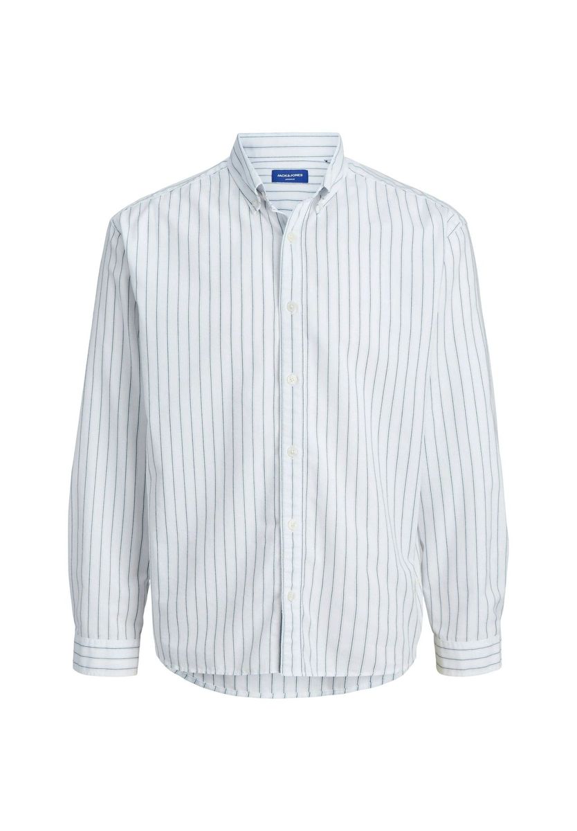 ORIGINALS by JACK & JONES Freizeithemd, Langarm, Button-Down-Kragen, für Herren, blau|weiß, L