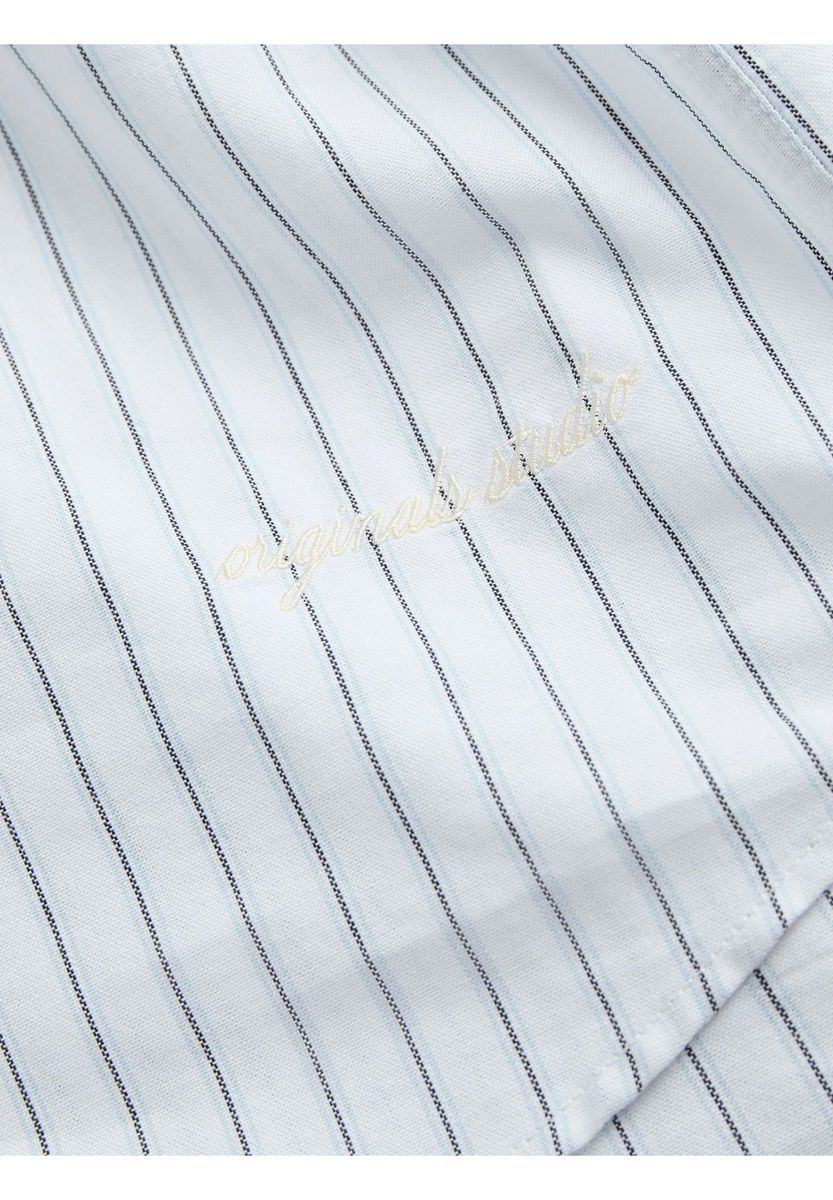 ORIGINALS by JACK & JONES Freizeithemd, Langarm, Button-Down-Kragen, für Herren, blau|weiß, L