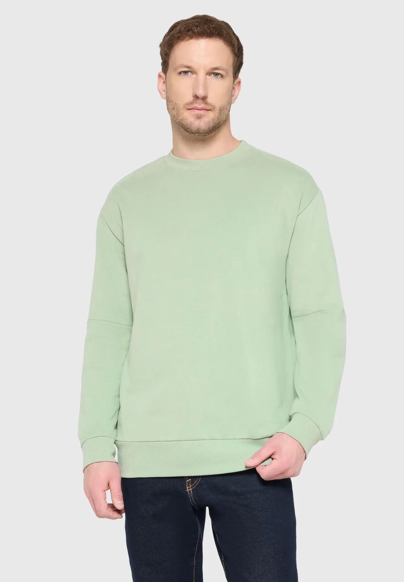 Lässiges Rundhals-Sweatshirt mit Nahtdetail
