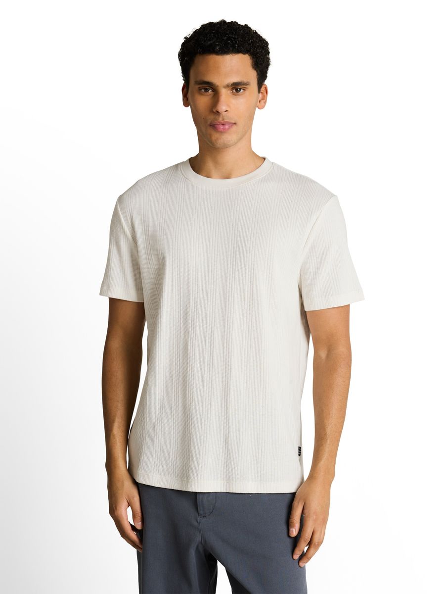 Geripptes T-Shirt aus Baumwolle
