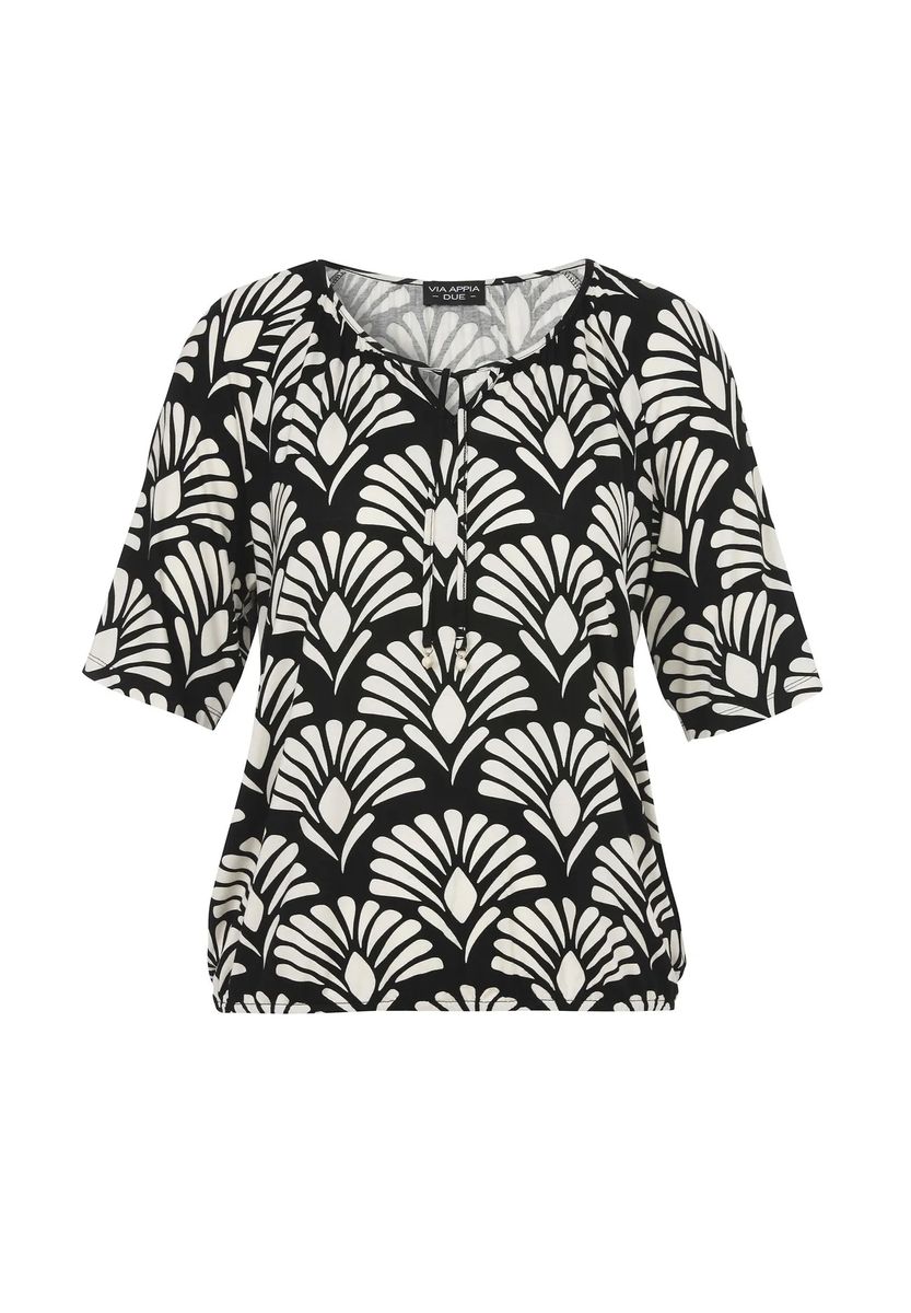 Bluse mit Art-Déco-Fächermuster