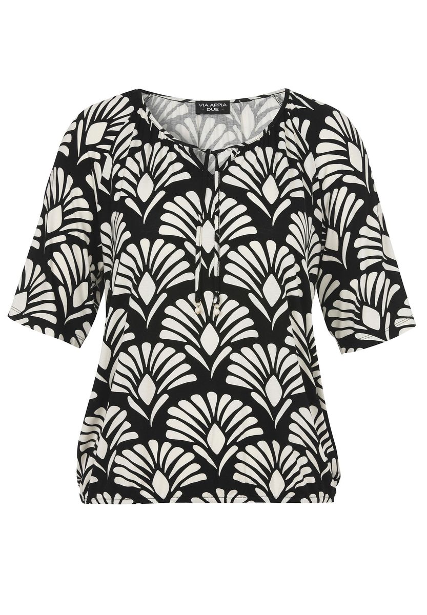 Bluse mit Art-Déco-Fächermuster