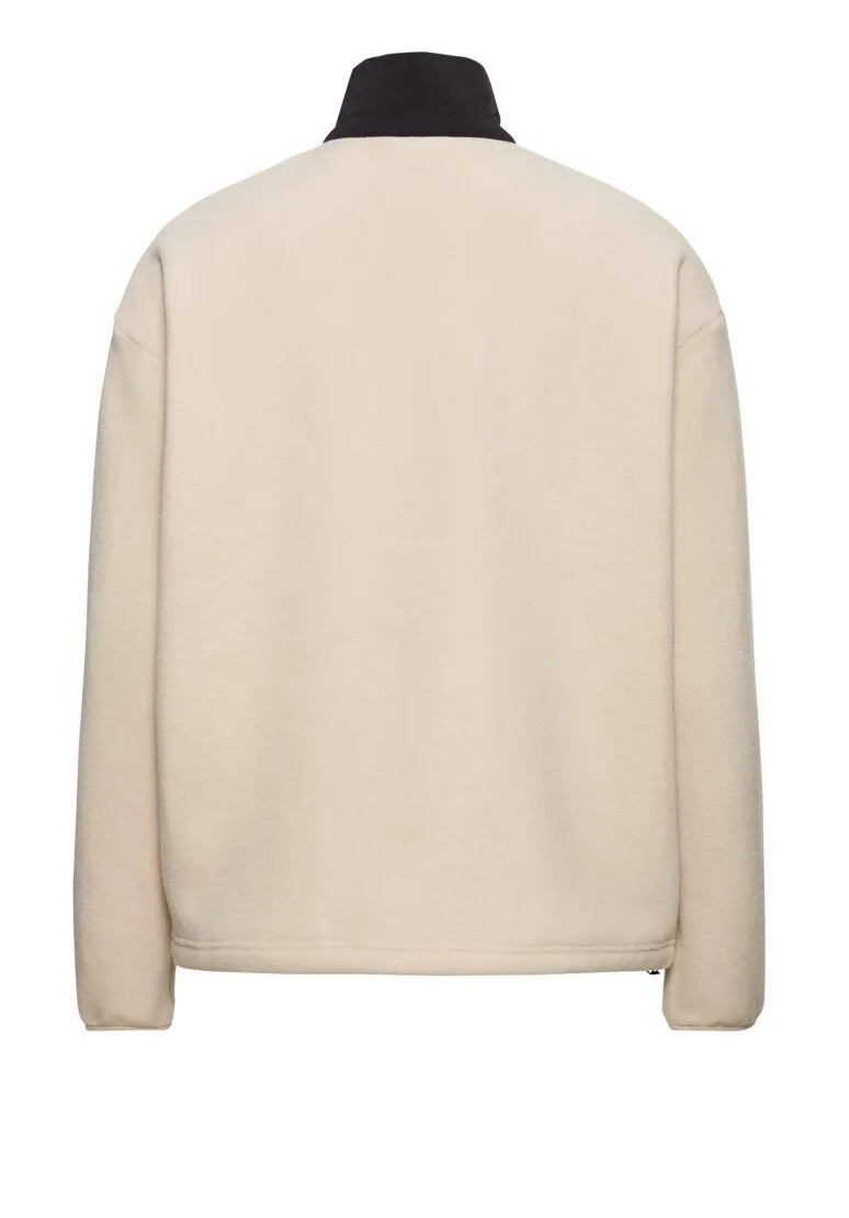 Fleece-Pullover mit Druckknöpfen