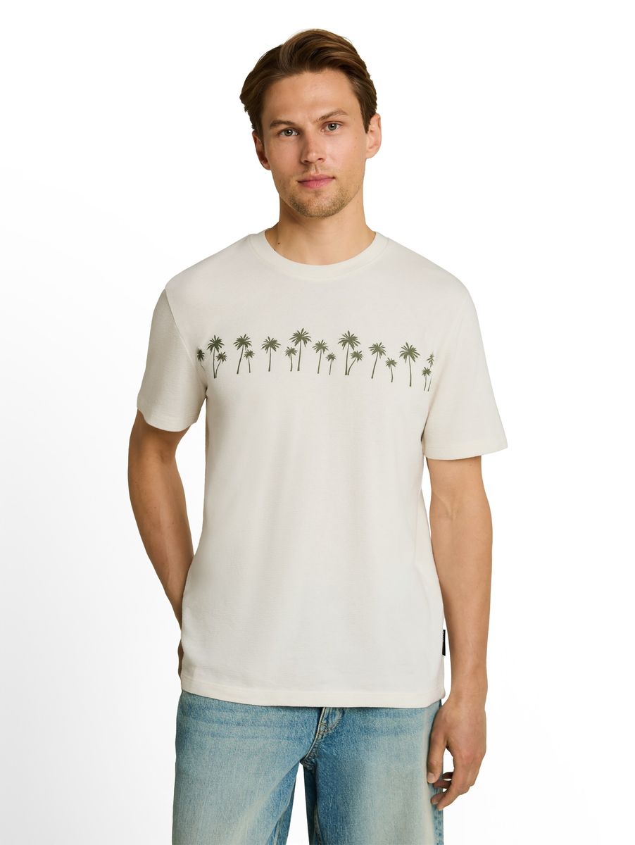 Lockeres T-Shirt mit Palmen-Grafik