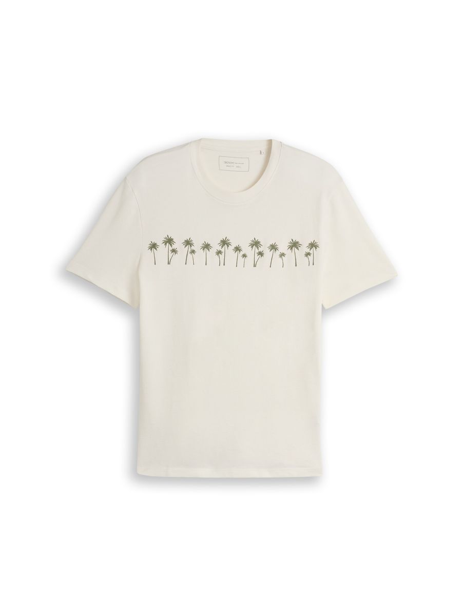Lockeres T-Shirt mit Palmen-Grafik