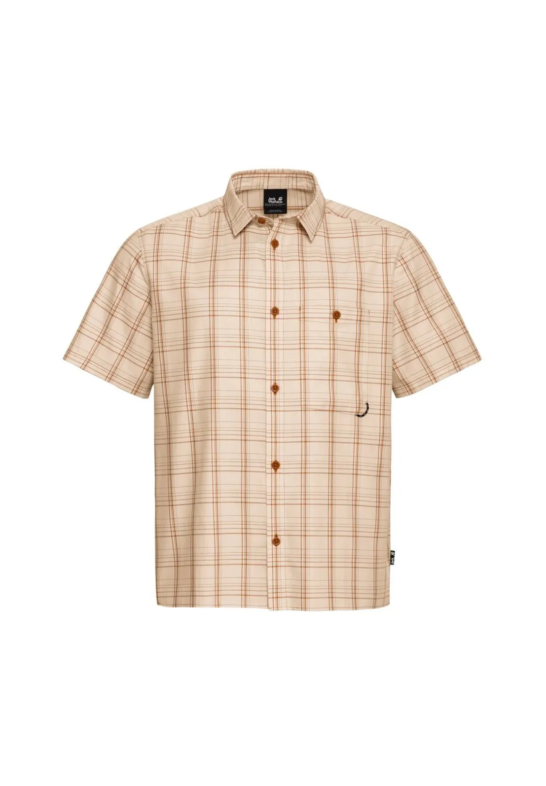 Kurzärmeliges Kariertes Button-Down Hemd