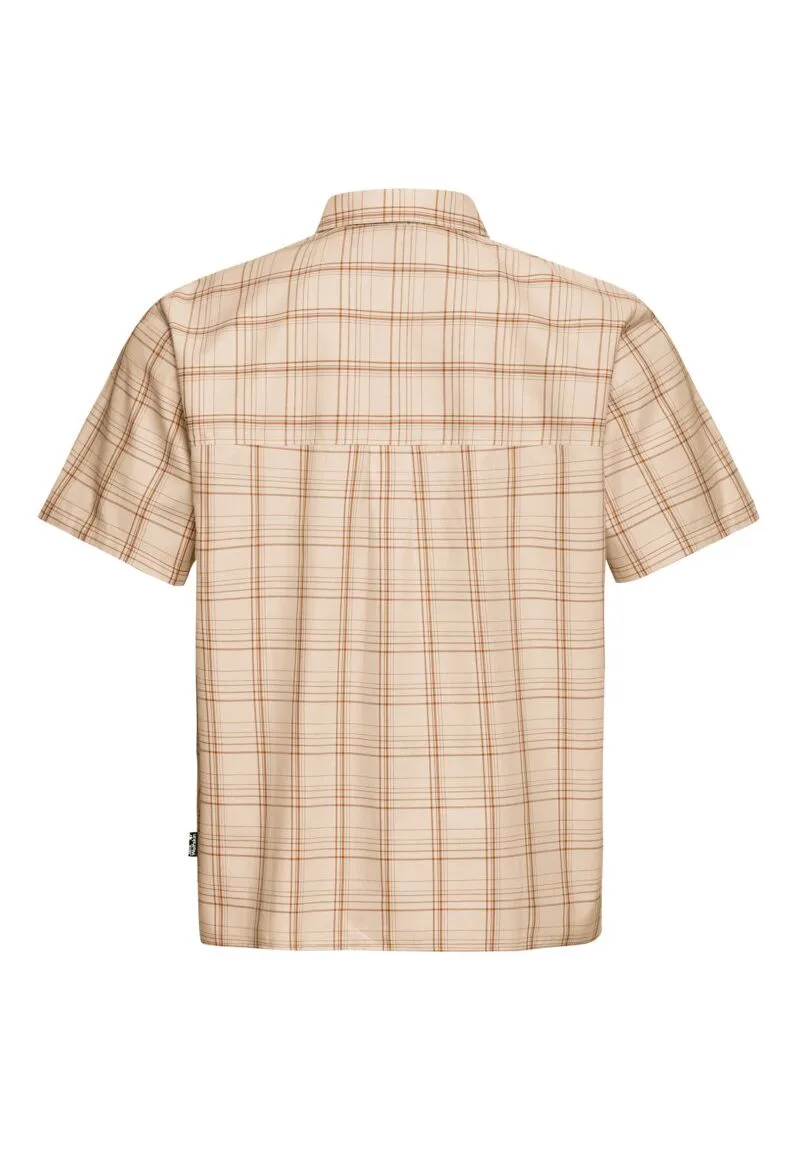 Kurzärmeliges Kariertes Button-Down Hemd