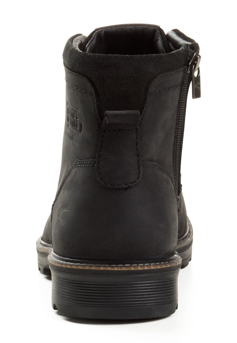 Wasserabweisende Leder-Schnürstiefeletten