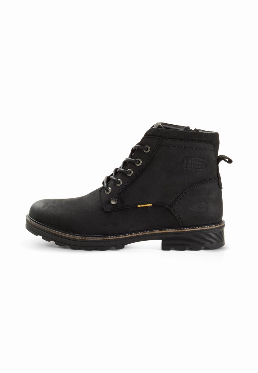 Wasserabweisende Leder-Schnürstiefeletten