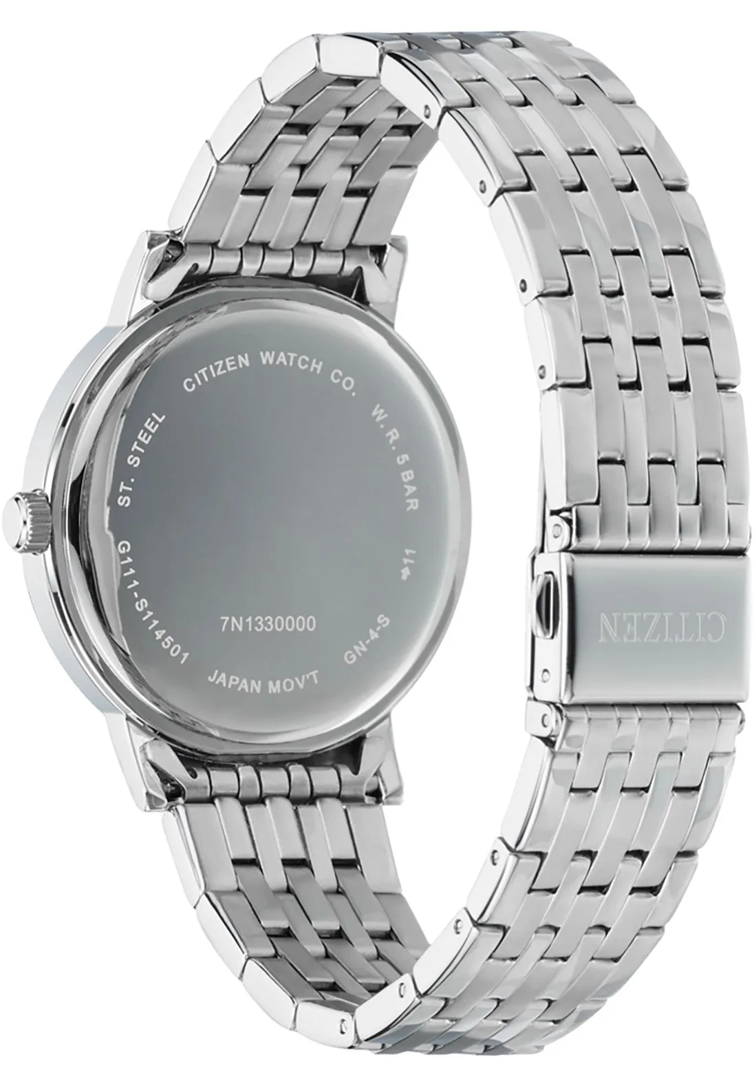 Klassische Quarz-Armbanduhr aus Edelstahl