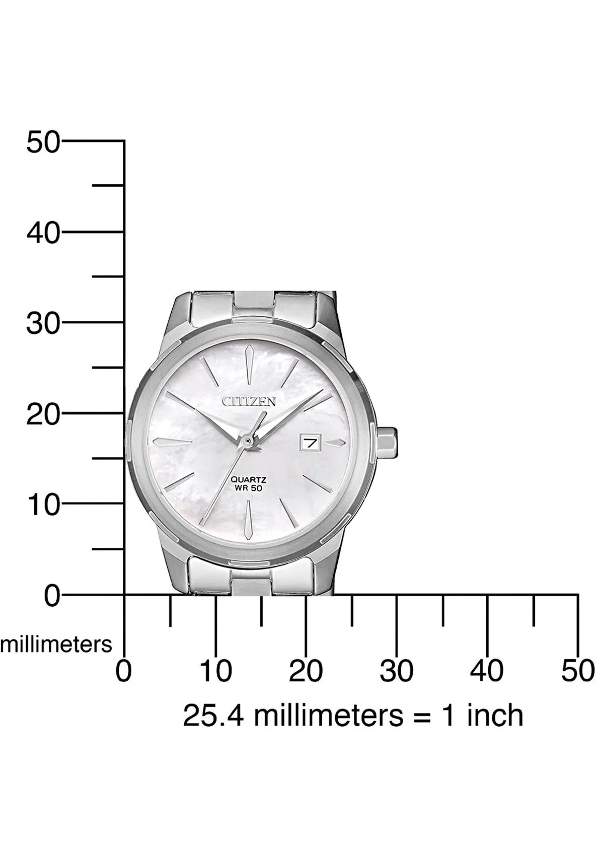 Elegante Uhr mit Perlmuttzifferblatt
