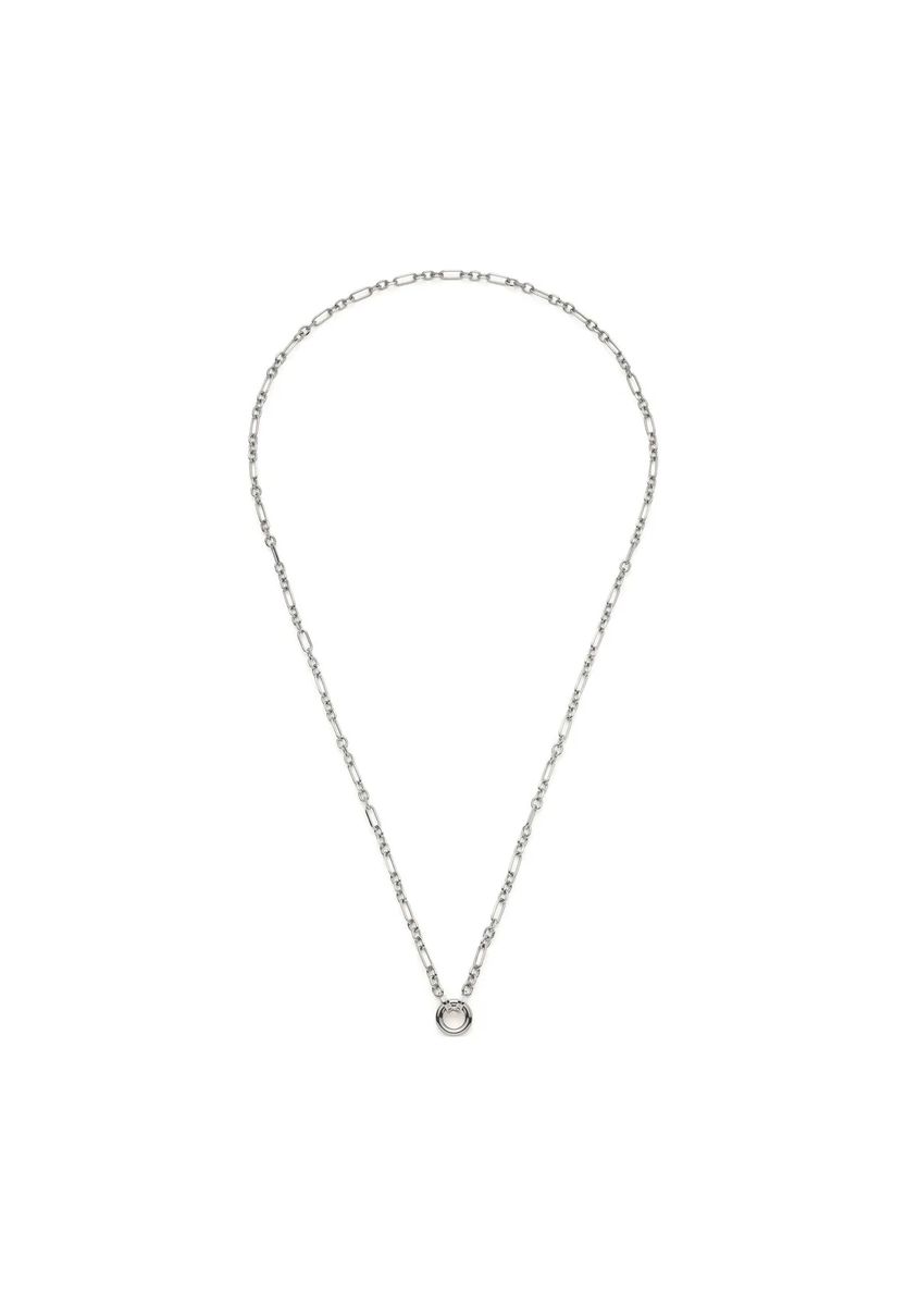 Moderne Figaro-Gliederkette mit Ring-Anhänger