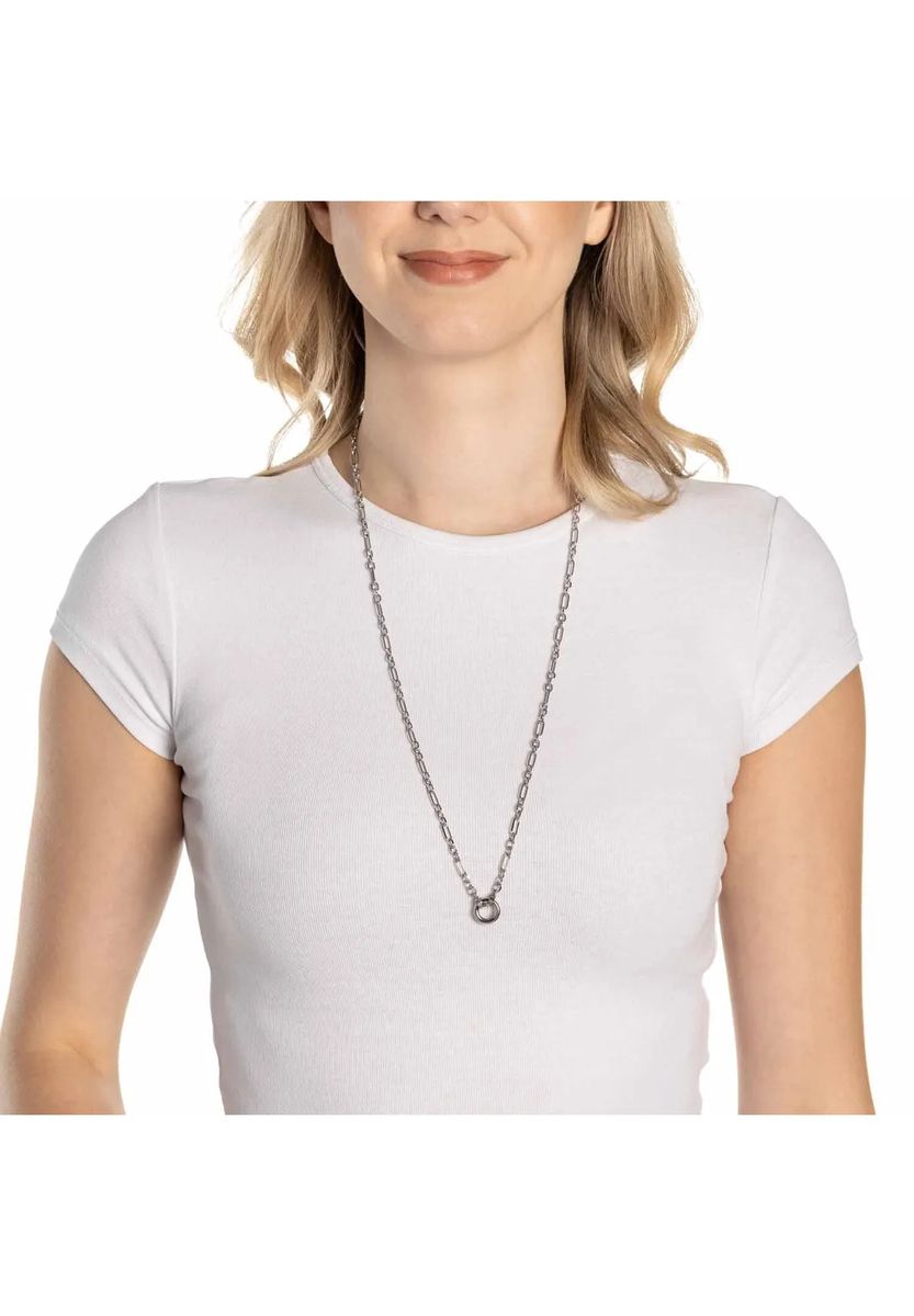 Moderne Figaro-Gliederkette mit Ring-Anhänger