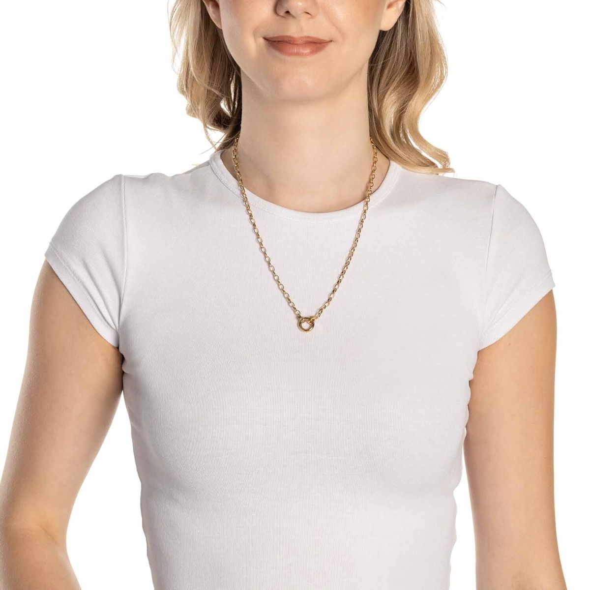 Minimalistische Ankerkette mit Ringanhänger
