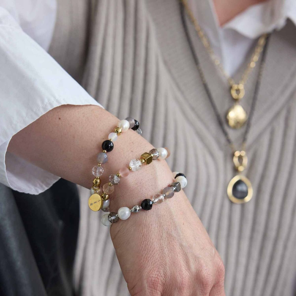 Gravierbares Hope Perlenarmband
