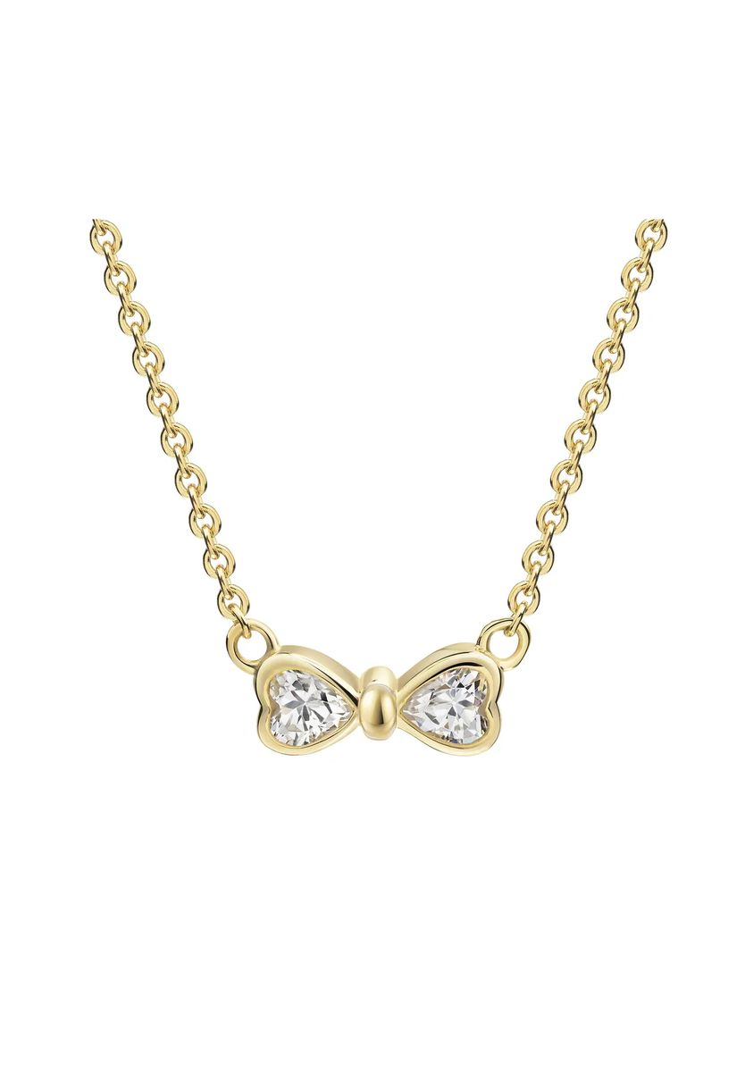 Romantische Goldkette mit Schleifenanhänger